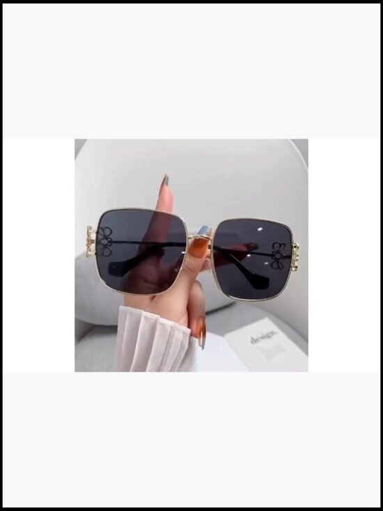 Designer Square & Oval Sunglasses with UV400 Protection, Oversized main image 7
